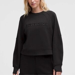 Lululemon Scuba WordMark Black Crew Neck M/L